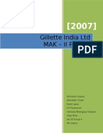 Gillette India LTD MAK - II Project: Group 6 Section B