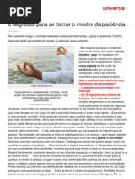 6 Segredos Tornar Mestre Da Paciencia