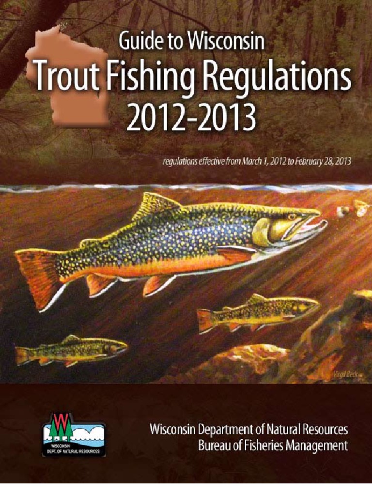 WI Trout fishing regulations Angling Rainbow Trout