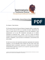 Interculturalidad y Zonas de Reserva Campesina Mayo2012 (1)