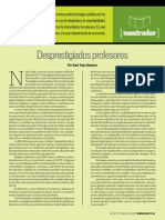 Desprestigiados Profesores: Por Marisol Gasé