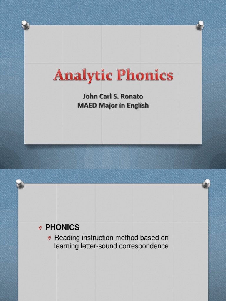 Analytic Phonics | Phonics | Syllable