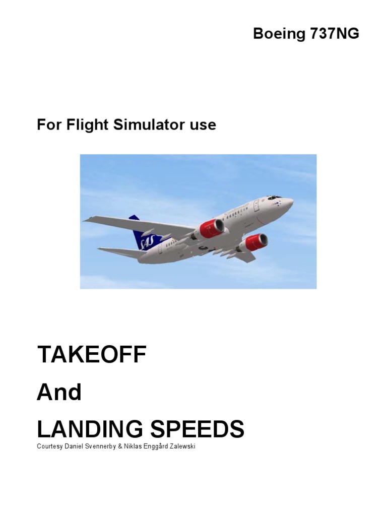 Boeing 737NG Takeoff and Landing Speeds | PDF | Computers