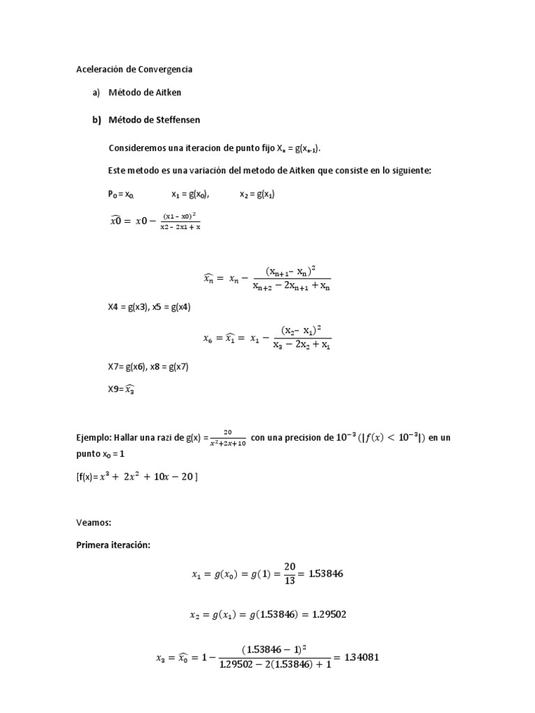 Metodo de Steffensen | PDF