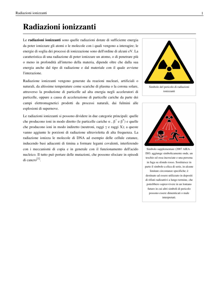 Radiazioni Ionizzanti PDF