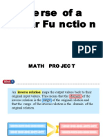 Inverse Ofa Lin Ear Fu Nctio N: Math Pro Jec T