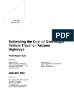 Estimating The Cost of Overweight Vehicle Travel On Arizona Highways