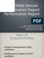 IT Portfolio Annual Performance Report Performance Report