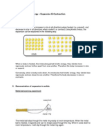 Thermal Energy Effects - Expansion & Contraction Notes