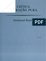 KANT, Immanuel. Crítica da Razão Pura