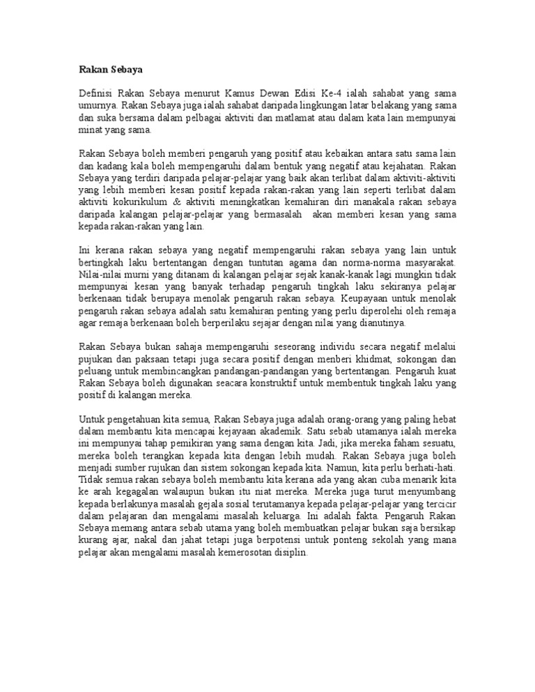 Rakan Sebaya  PDF