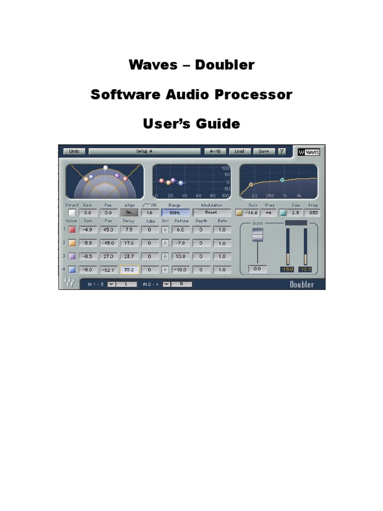 Waves - Doubler Software Audio Processor User's Guide | PDF