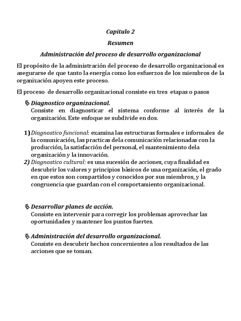Proceso de Desarrollo Organizacional | PDF | Crecimiento personal y ...