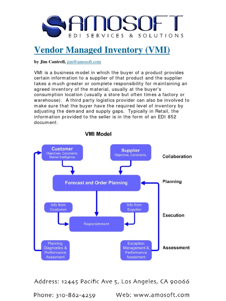 Vendor Managed Inventory Diagram | PDF | Global Business Organization ...