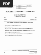 Contoh Soalan Pemahaman UPSR