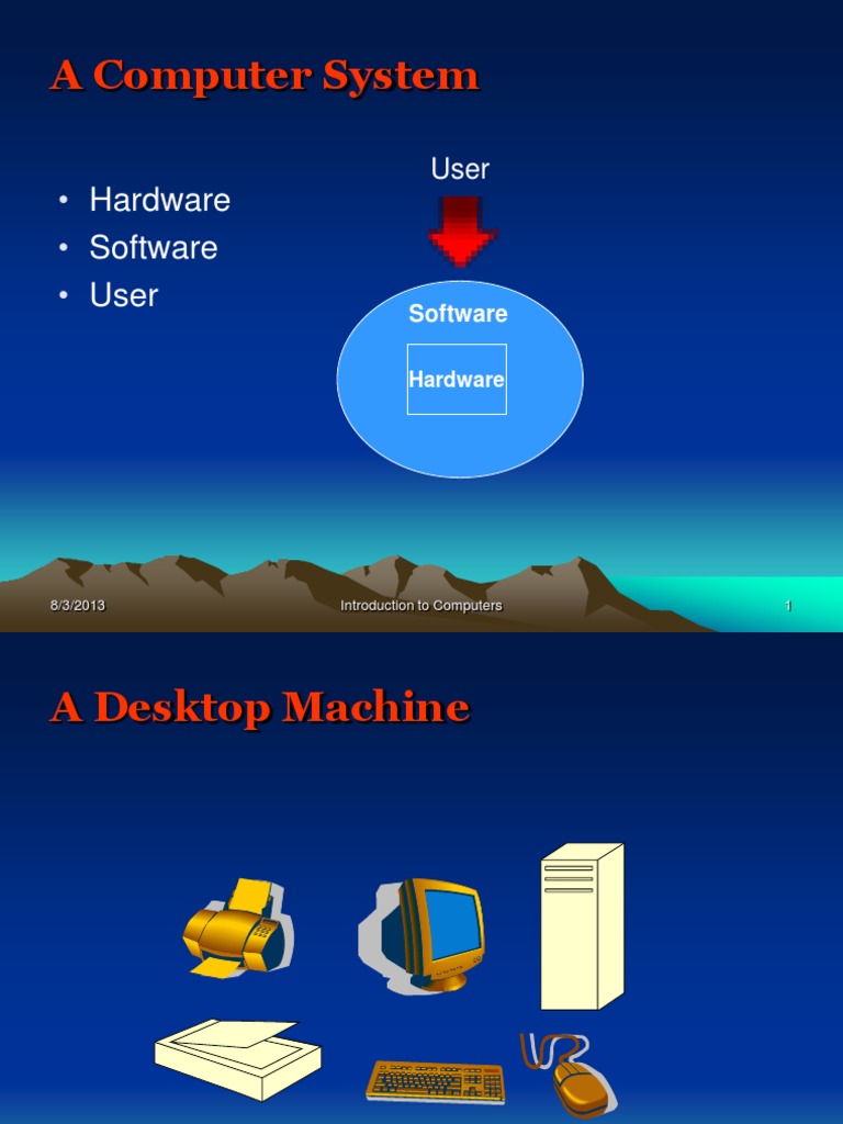 A Computer System: Hardware Software User | PDF | Business | Computers