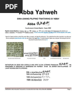 Download ABBA YAHWEH Sinasamba ng sina-unang Filipino by Isagani Datu-Aca Tabilog SN157821941 doc pdf