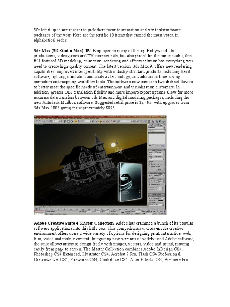Top 10 Animation & VFX Tools 2023 | PDF | Blender (Software) | Autodesk ...