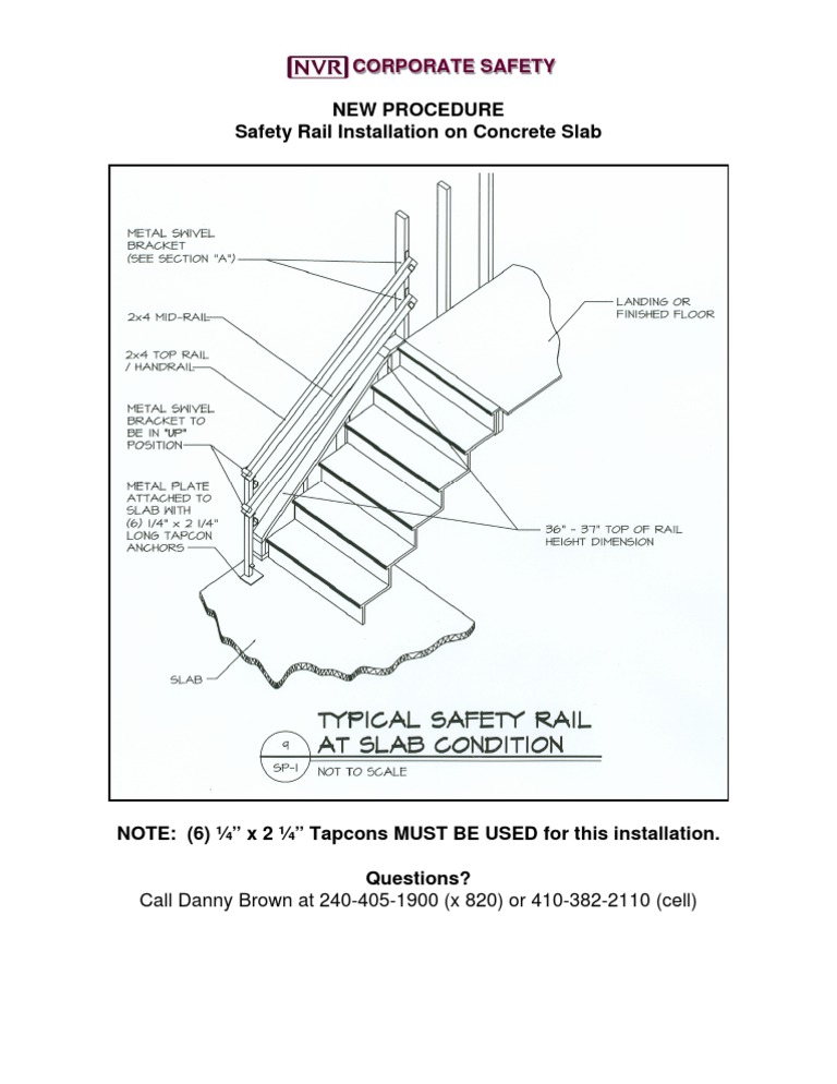 Rail Installation at Concrete Slab | PDF | Technology & Engineering