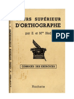 Langue Française BLED 2 CORRIGE Cours Supérieur D'orthographe