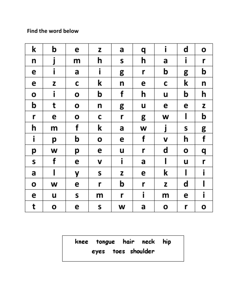 Find The Word Below | PDF | Language Arts & Discipline