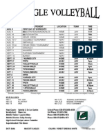 Parents Night: Denotes District Game Schedule and Times Are Subject To Change