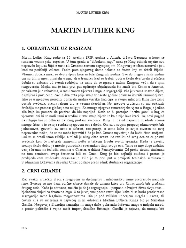 Martin Luther King | PDF