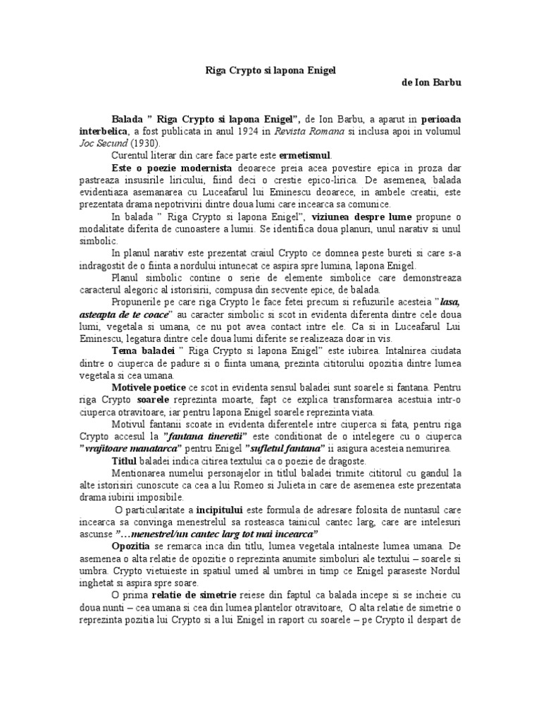 Riga Crypto Si Lapona Enigel | PDF