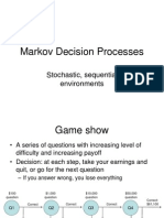 Markov Decision Processes: Stochastic, Sequential Environments