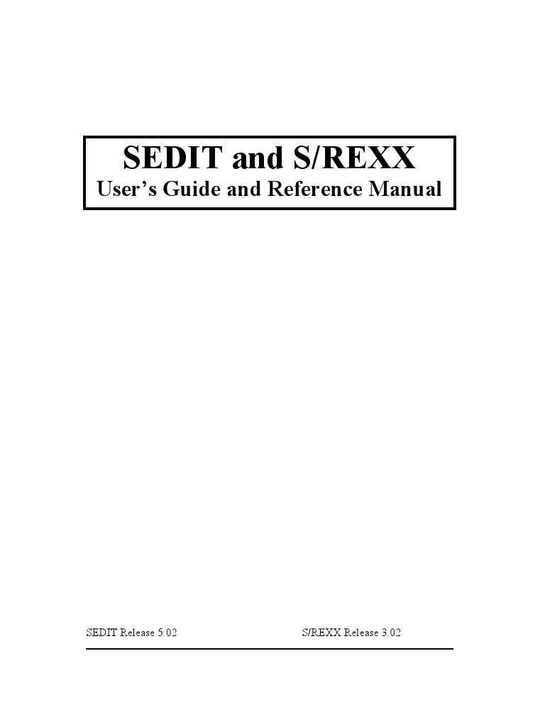 SEDIT Manual | PDF | Command Line Interface | Computer Keyboard