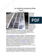 How I Built an Electricity Producing Solar Panel
