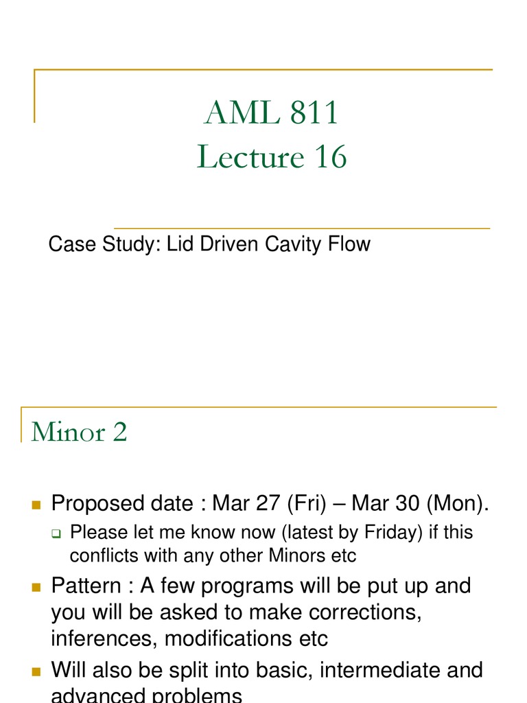 Lid Driven Cavity Flow Case Study | PDF | Fluid Dynamics | Applied ...