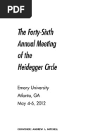 2012 Heidegger circle Proceedings