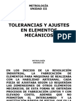 Tolerancias y Ajustes Mecanicos Metrologia Unidad III