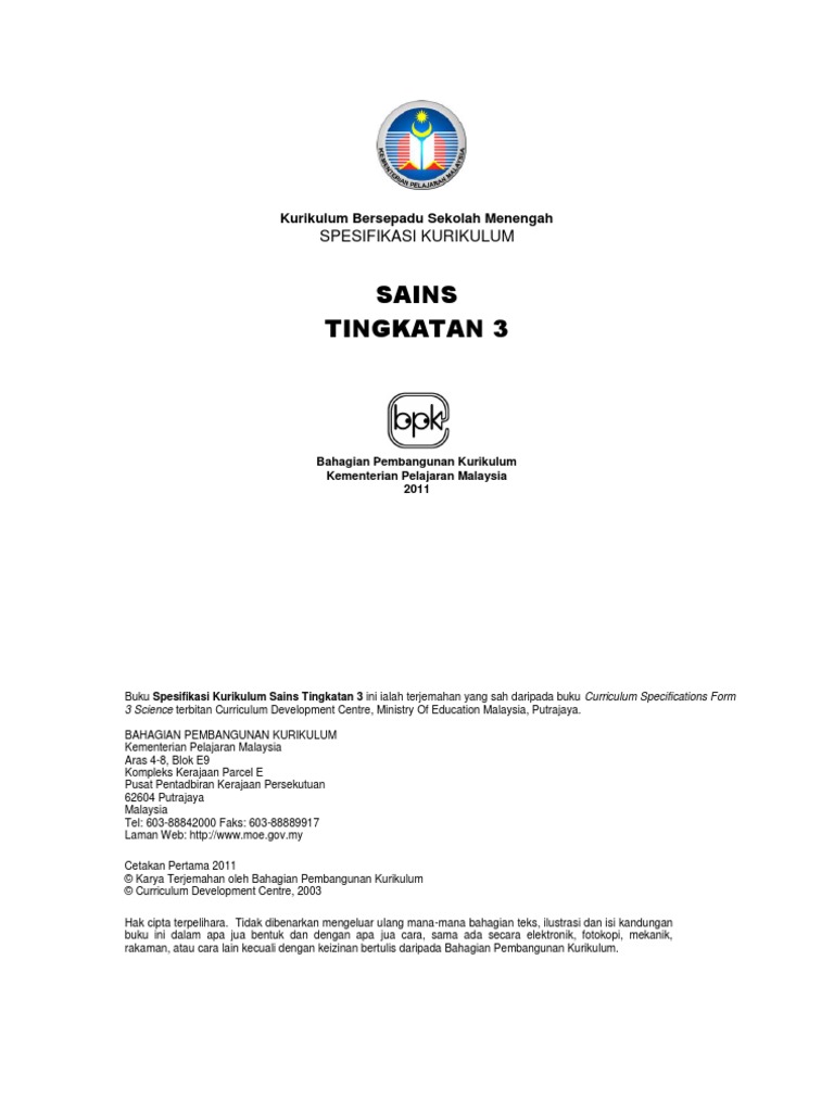 Sains Tingkatan 3 Pdf