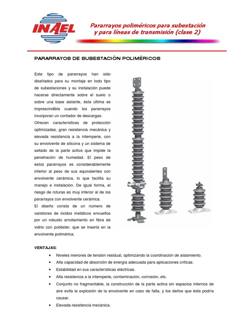pararrayos polimericos | Transmisión de energía eléctrica | Ingeniería ...