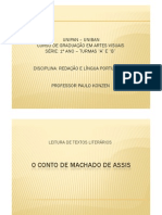 O CONTO DE MACHADO DE ASSIS - PROPOSTA DE PRODUÇÃO DE TEXTO - PARA ALUNOS