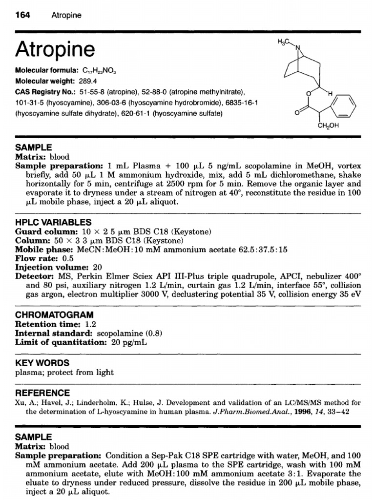 Atropine | PDF | Chromatography | High Performance Liquid Chromatography