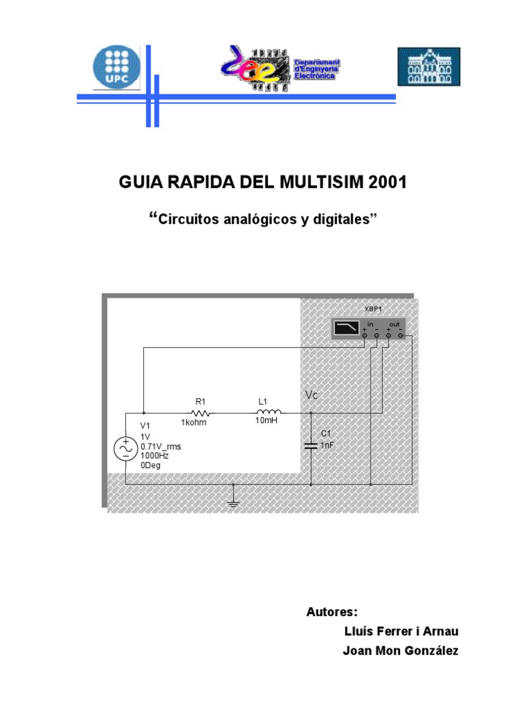 Tutorial de Multisim | PDF | Puerta lógica | Resistencia Eléctrica y ...