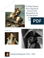 To What Extent Does Napoleon Deserve His Reputation as an Important Person in History