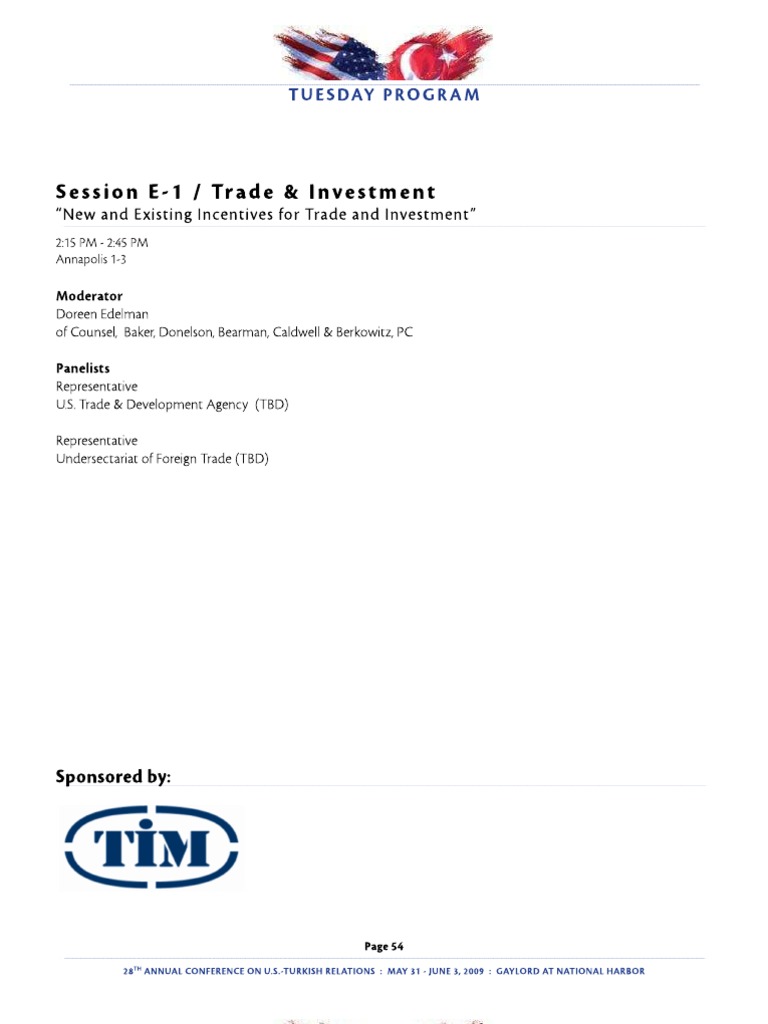 Trade and Investment Session | PDF