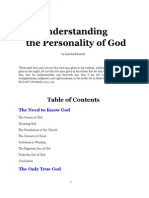 Understanding The Personality of God
