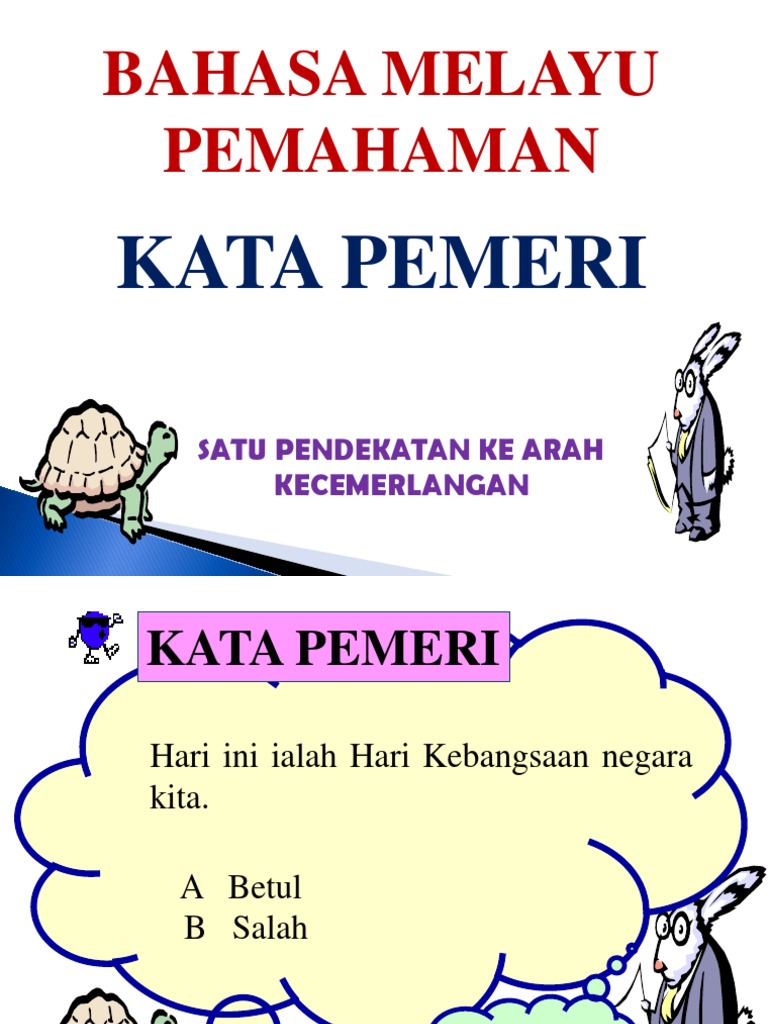 Bahasa Melayu Pemahaman: Kata Pemeri