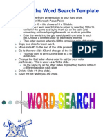 Using The Word Search Template