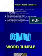 Using The Jumble Word Template: - Go To Slide #3 - Copy The Slide As Many Times As You Need It