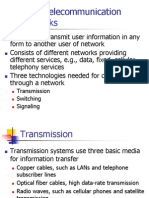 Basic Telecommunication Networks: Transmission Switching Signaling