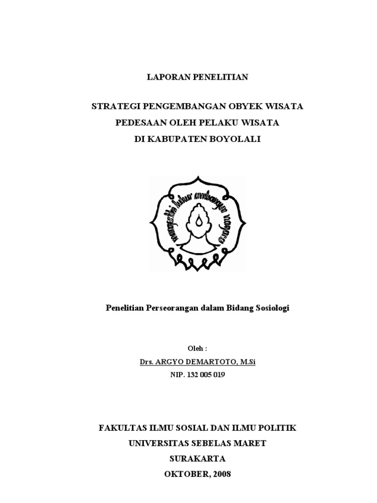 Contoh Proposal Strategi Pengembangan Wisata Alam