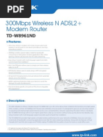 TD-W8961ND V2 Datasheet