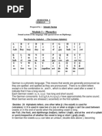 Module I:-Phonetics: Semester I German I Prepared By: - Umesh Verma