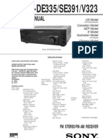Service Manual: STR-DE335/SE391/V323